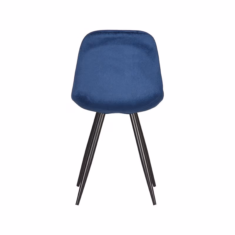 LABEL51 Eetkamerstoel Capri - Blauw - Fluweel - Black Frame