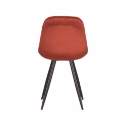 LABEL51 Eetkamerstoel Capri - Rood - Fluweel - Black Frame