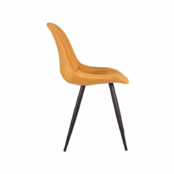 LABEL51 Eetkamerstoel Capri - Oker - Fluweel - Black Frame