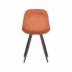 LABEL51 Eetkamerstoel Capri - Rust - Fluweel - Black Frame