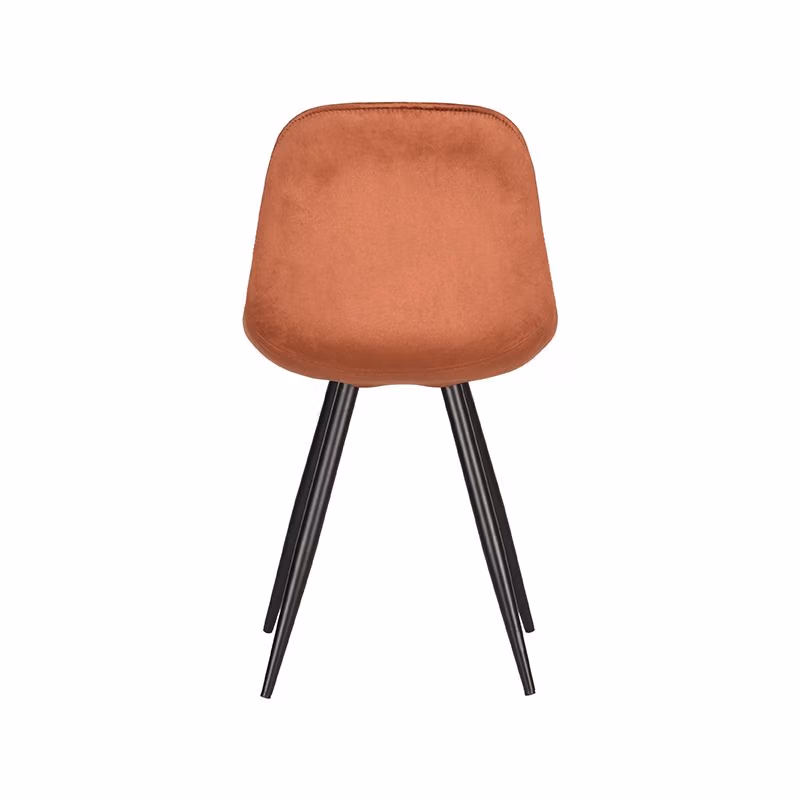 LABEL51 Eetkamerstoel Capri - Rust - Fluweel - Black Frame