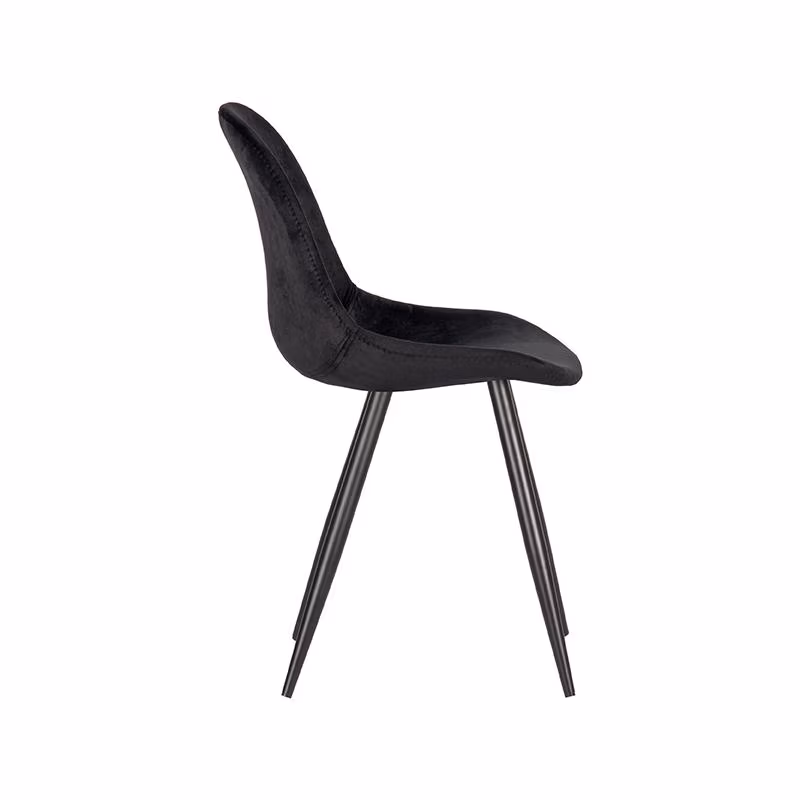 LABEL51 Eetkamerstoel Capri - Zwart - Fluweel - Black Frame