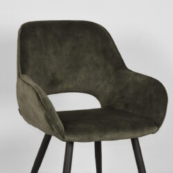 LABEL51 Eetkamerstoel Fer - Hunter - Velours - Black Frame