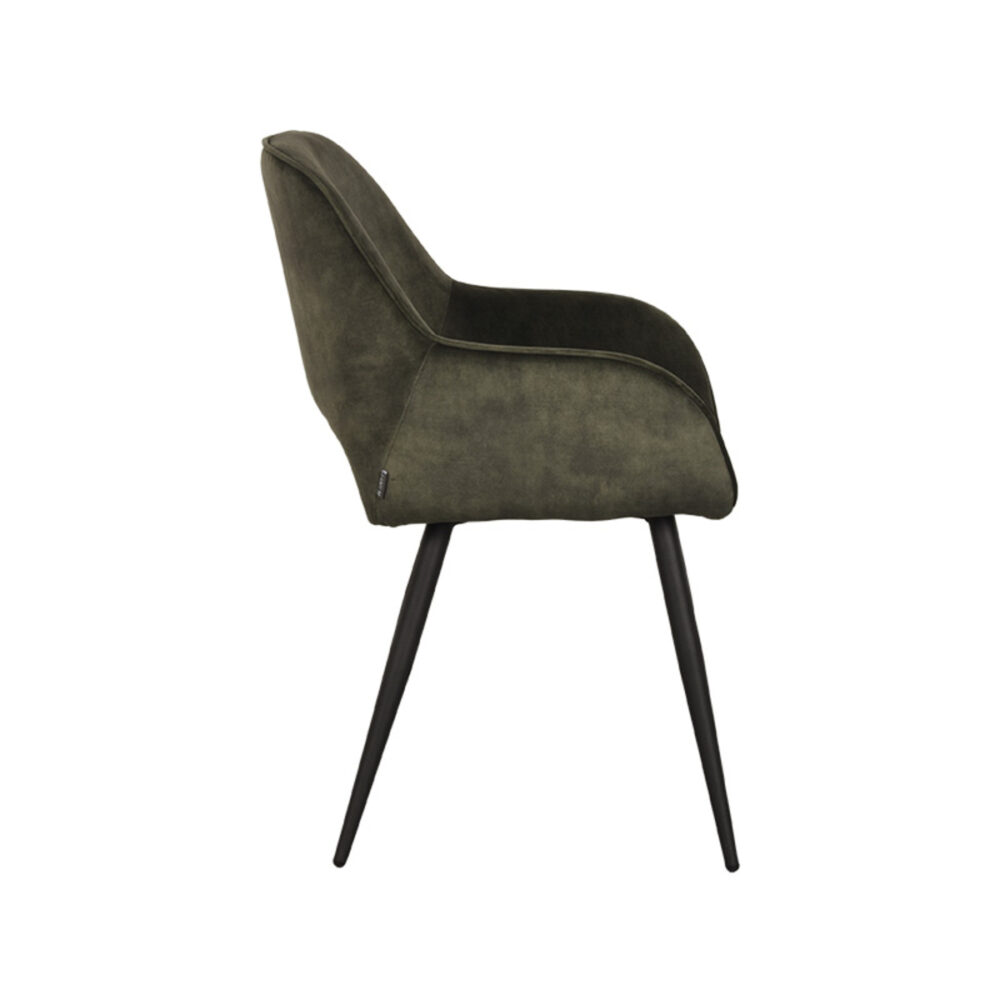 LABEL51 Eetkamerstoel Fer - Hunter - Velours - Black Frame