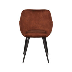 LABEL51 Eetkamerstoel Fer - Rust - Velours - Black Frame