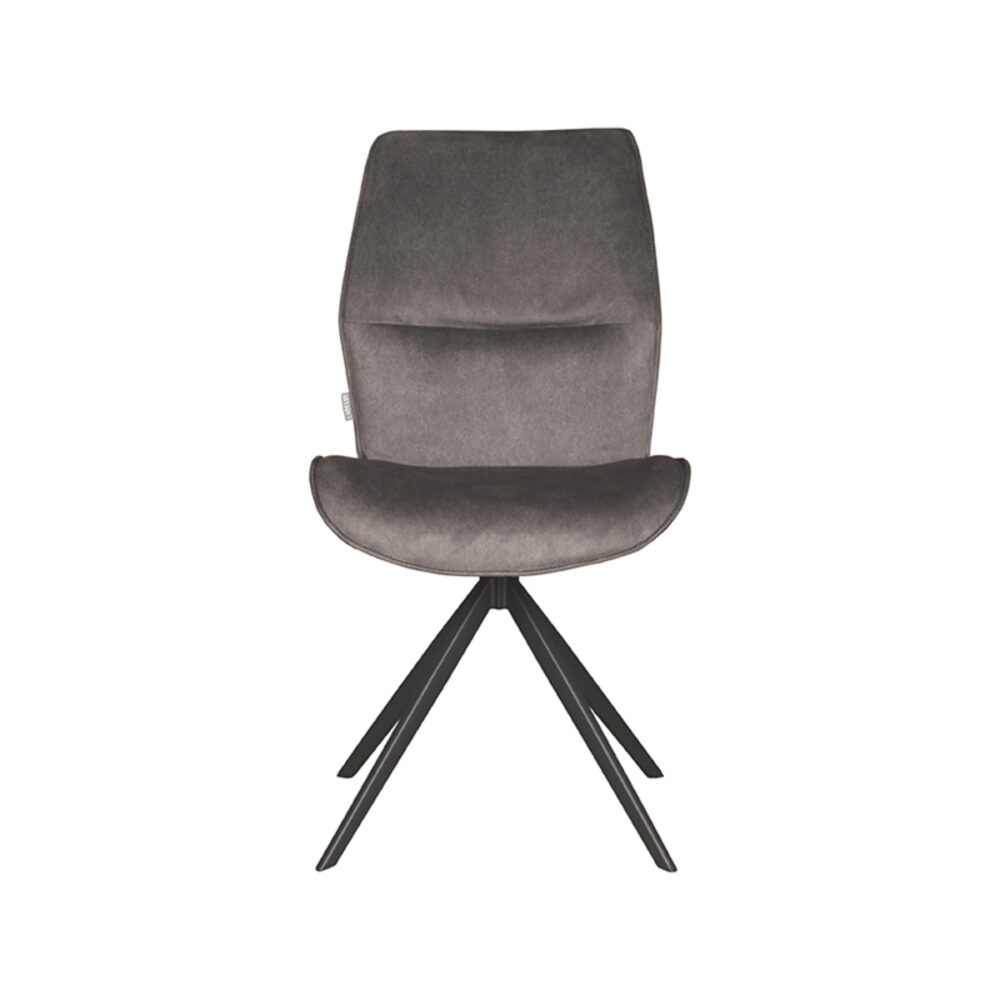LABEL51 Eetkamerstoel Comfy - Antraciet - Cosmo - Black Frame