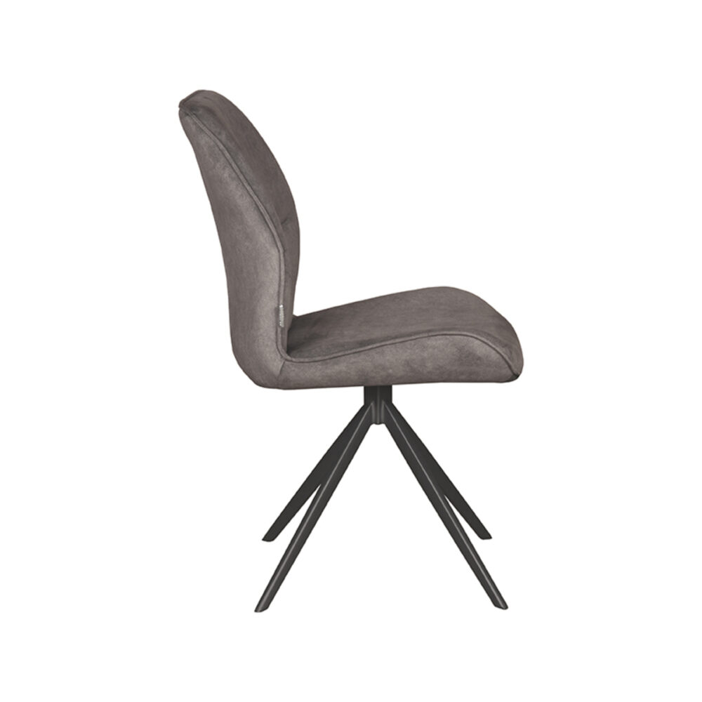 LABEL51 Eetkamerstoel Comfy - Antraciet - Cosmo - Black Frame