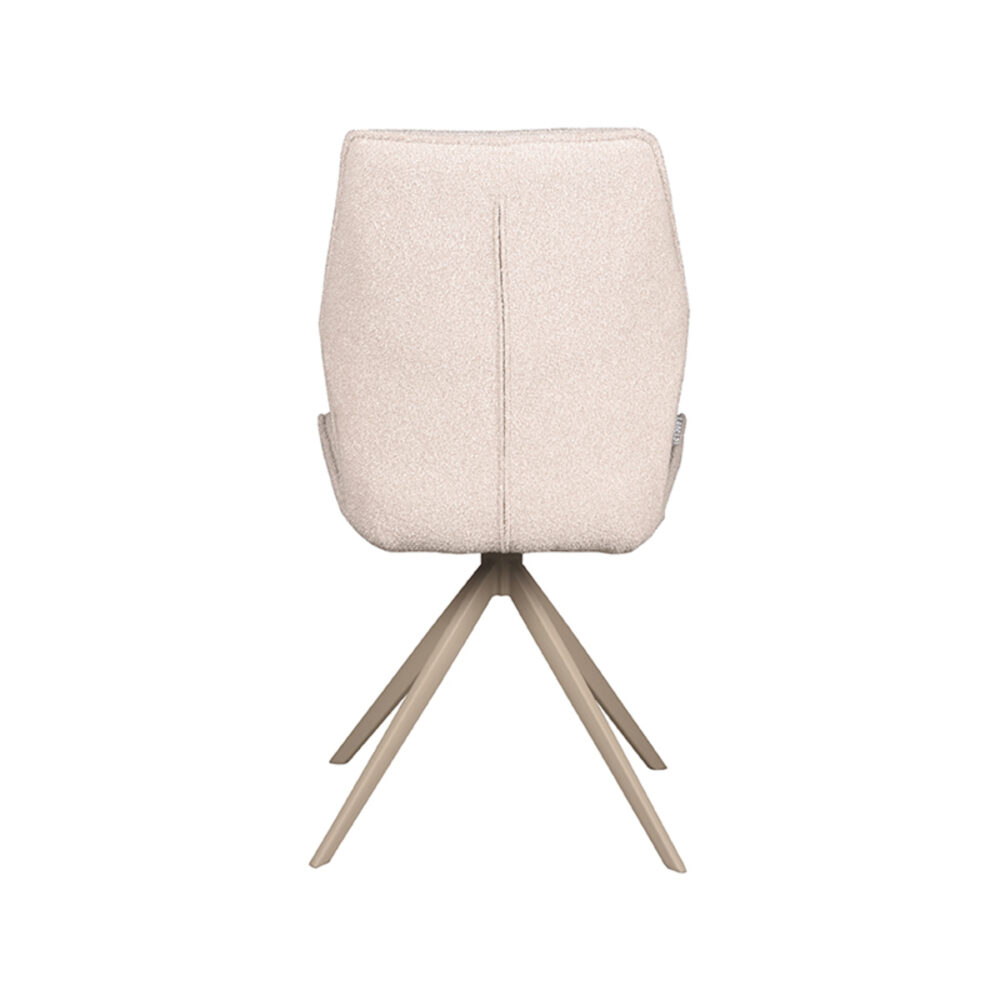 LABEL51 Eetkamerstoel Comfy - Naturel - Boucle - Taupe Frame