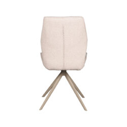 LABEL51 Eetkamerstoel Comfy - Naturel - Boucle - Taupe Frame