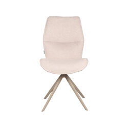 LABEL51 Eetkamerstoel Comfy - Naturel - Boucle - Taupe Frame