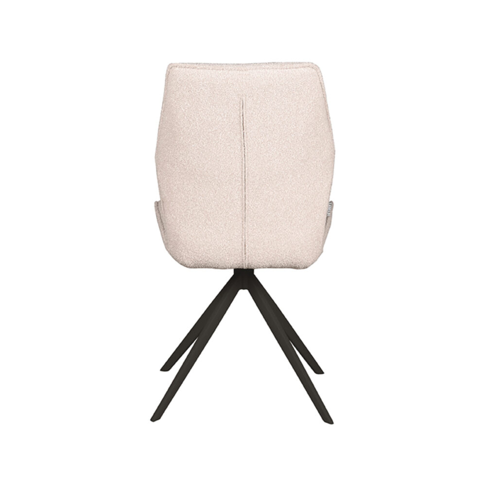 LABEL51 Eetkamerstoel Comfy - Naturel - Boucle - Black Frame