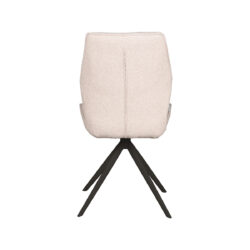 LABEL51 Eetkamerstoel Comfy - Naturel - Boucle - Black Frame
