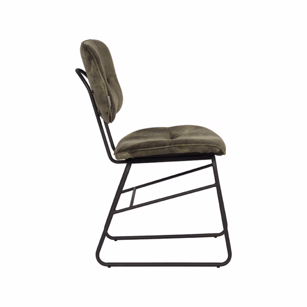 LABEL51 Eetkamerstoel Dez - Hunter - Velours - Black Frame