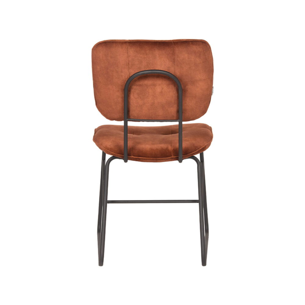 LABEL51 Eetkamerstoel Dez - Rust - Velours - Black Frame