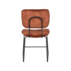 LABEL51 Eetkamerstoel Dez - Rust - Velours - Black Frame