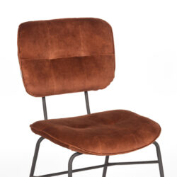LABEL51 Eetkamerstoel Dez - Rust - Velours - Black Frame