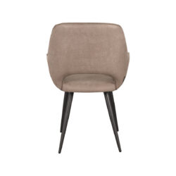 LABEL51 Eetkamerstoel Fer - Taupe - Micro Suede - Black Frame