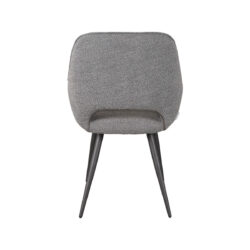 LABEL51 Eetkamerstoel Fer - Grijs - Boucle - Black Frame