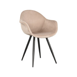 LABEL51 Eetkamerstoel Forli - Zand - Fluweel - Black Frame