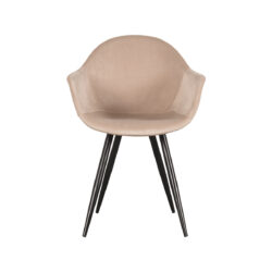 LABEL51 Eetkamerstoel Forli - Zand - Fluweel - Black Frame