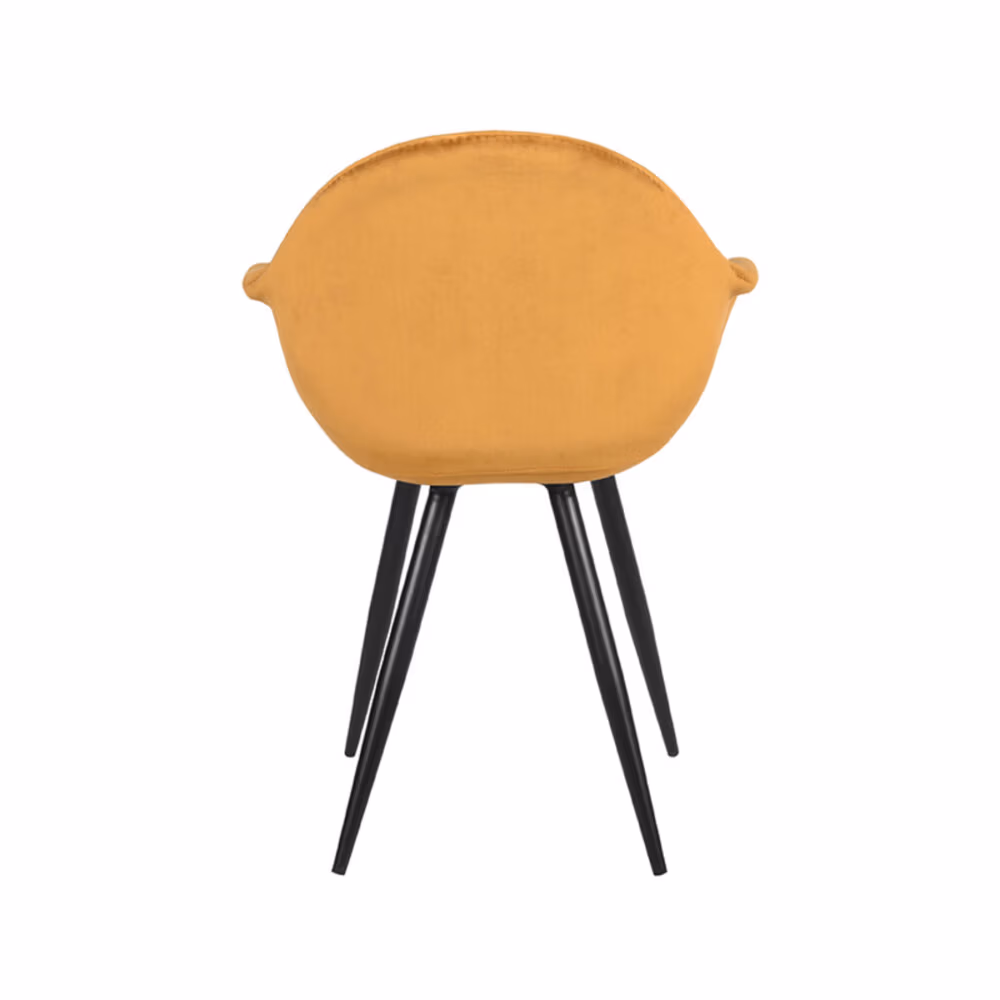 LABEL51 Eetkamerstoel Forli - Oker - Fluweel - Black Frame