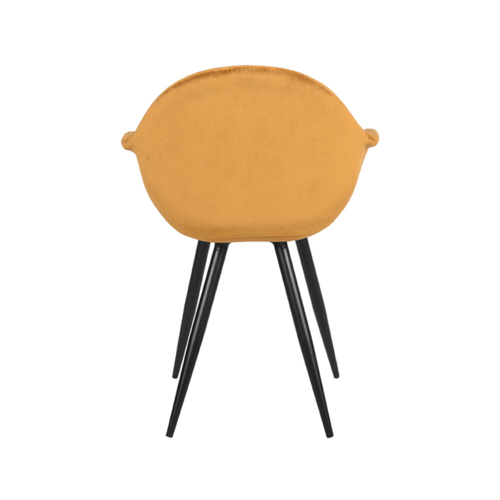 LABEL51 Eetkamerstoel Forli - Oker - Fluweel - Black Frame