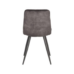 LABEL51 Eetkamerstoel Jelt - Antraciet - Velours - Black Frame