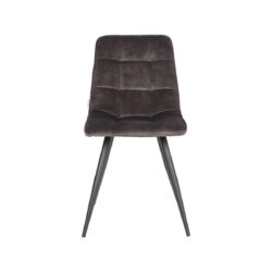LABEL51 Eetkamerstoel Jelt - Antraciet - Velours - Black Frame