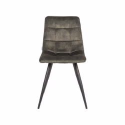 LABEL51 Eetkamerstoel Jelt - Hunter - Velours - Black Frame