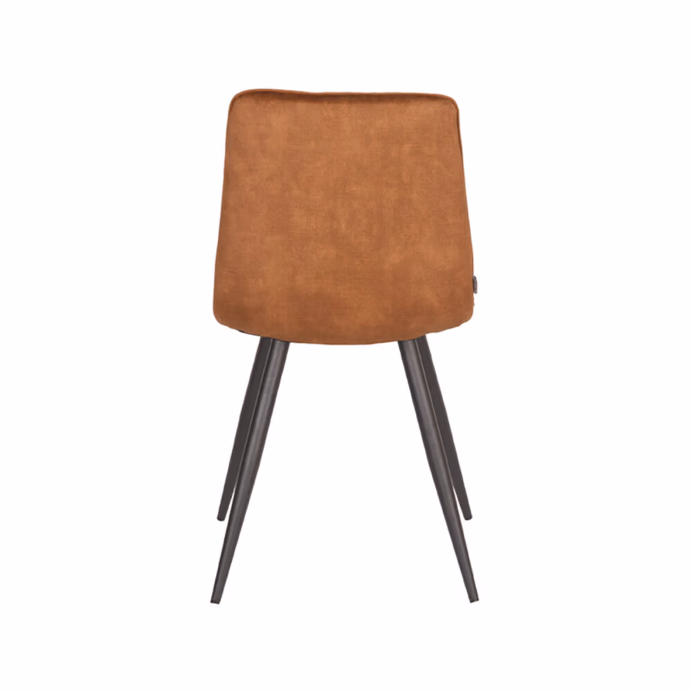 LABEL51 Eetkamerstoel Jelt - Oker - Velours - Black Frame