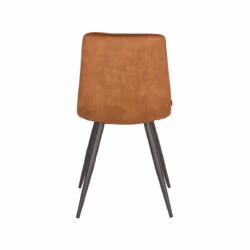 LABEL51 Eetkamerstoel Jelt - Oker - Velours - Black Frame