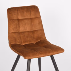 LABEL51 Eetkamerstoel Jelt - Oker - Velours - Black Frame
