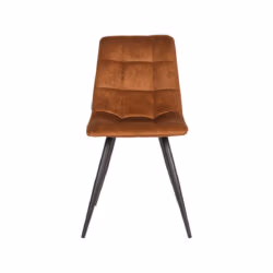 LABEL51 Eetkamerstoel Jelt - Oker - Velours - Black Frame