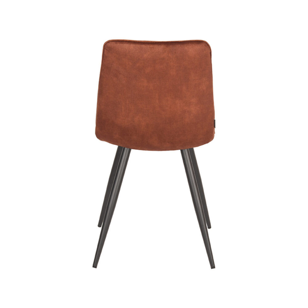 LABEL51 Eetkamerstoel Jelt - Rust - Velours - Black Frame