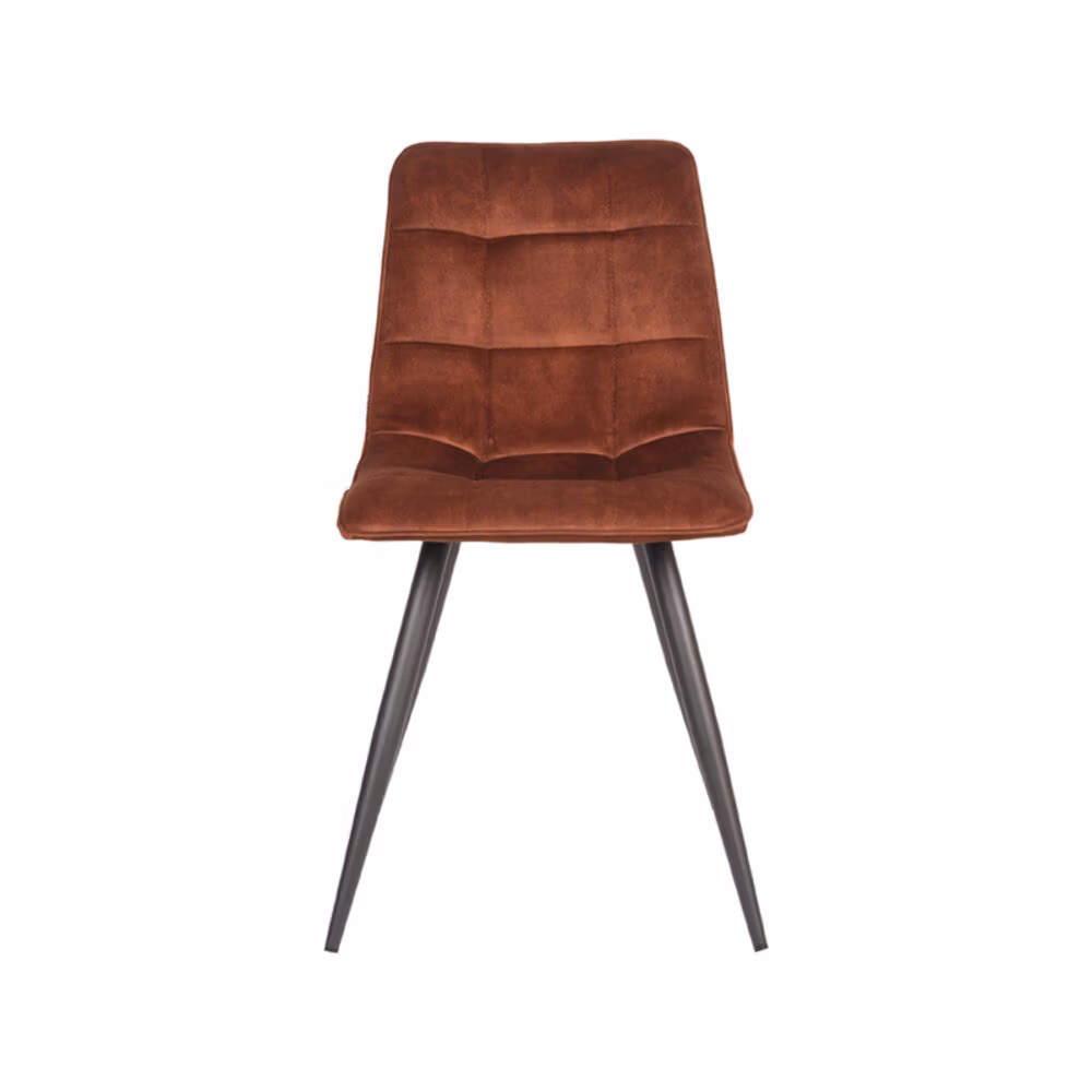 LABEL51 Eetkamerstoel Jelt - Rust - Velours - Black Frame