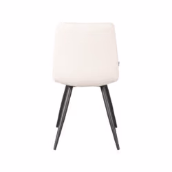 LABEL51 Eetkamerstoel Jep - Ivory - Teddy - Black Frame