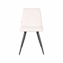 LABEL51 Eetkamerstoel Jep - Ivory - Teddy - Black Frame