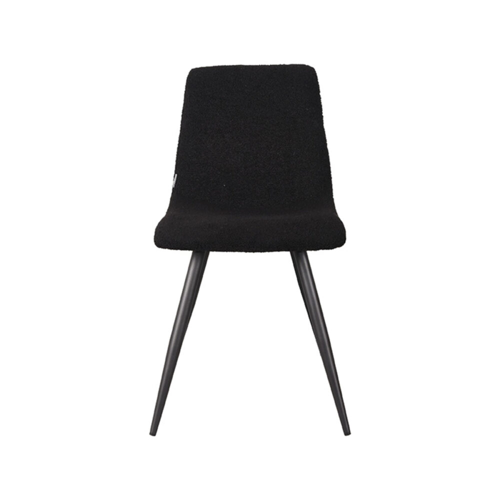 LABEL51 Eetkamerstoel Jep - Zwart - Teddy - Black Frame