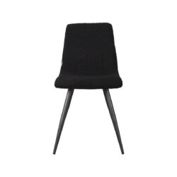 LABEL51 Eetkamerstoel Jep - Zwart - Teddy - Black Frame