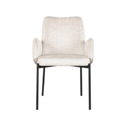 LABEL51 Eetkamerstoel Joni - Crème - Elegance - Black Frame
