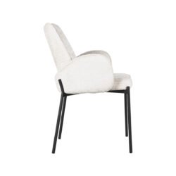 LABEL51 Eetkamerstoel Joni - Crème - Elegance - Black Frame