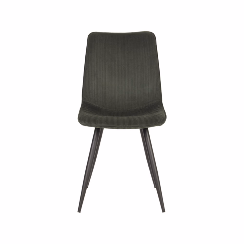 LABEL51 Eetkamerstoel Jort - Army green - Ribcord - Black Frame