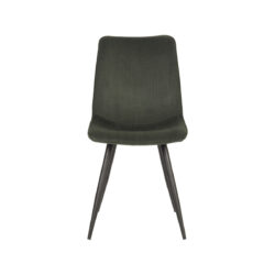 LABEL51 Eetkamerstoel Jort - Army green - Ribcord - Black Frame