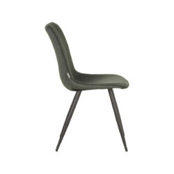 LABEL51 Eetkamerstoel Jort - Army green - Ribcord - Black Frame