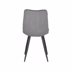 LABEL51 Eetkamerstoel Jort - Donkergrijs - Ribcord - Black Frame