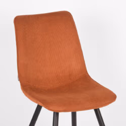 LABEL51 Eetkamerstoel Jort - Rust - Ribcord - Black Frame