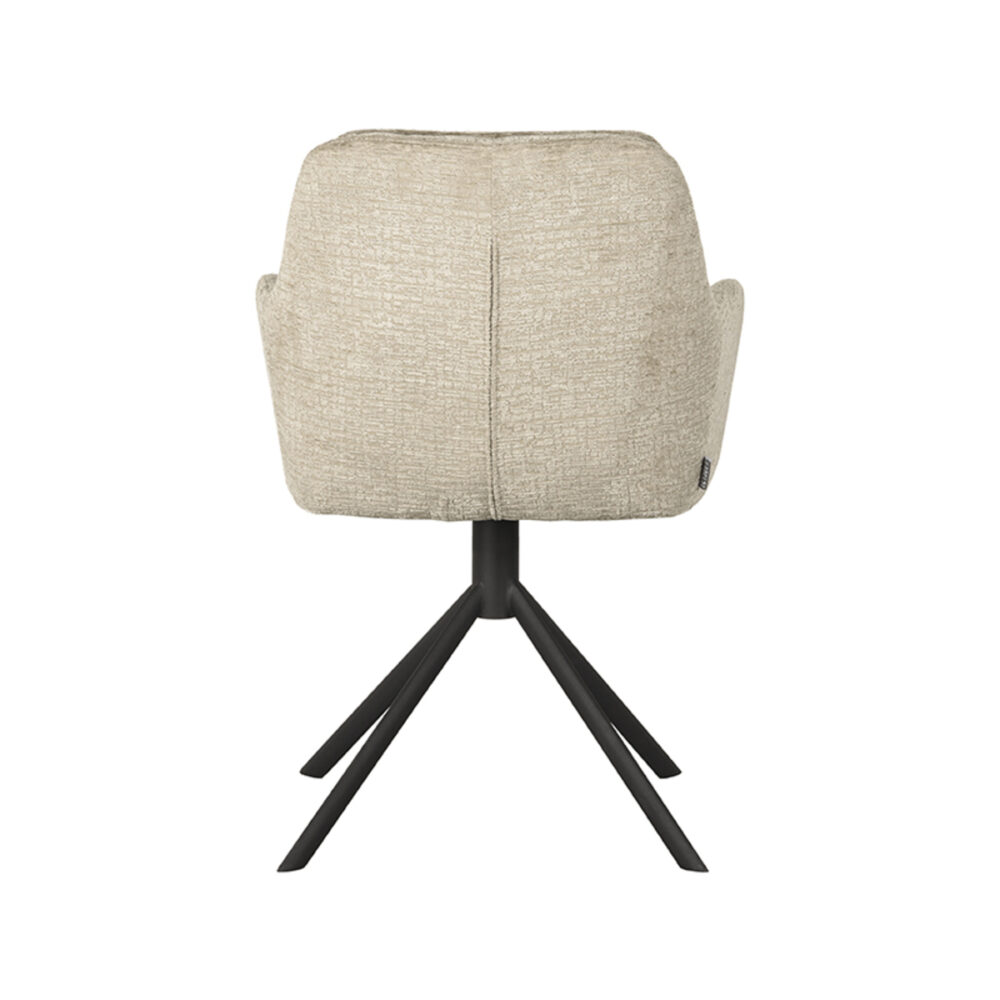 LABEL51 Eetkamerstoel Joy - Beige - Elegance - Black Frame