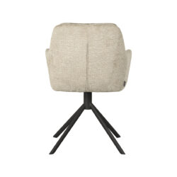 LABEL51 Eetkamerstoel Joy - Beige - Elegance - Black Frame