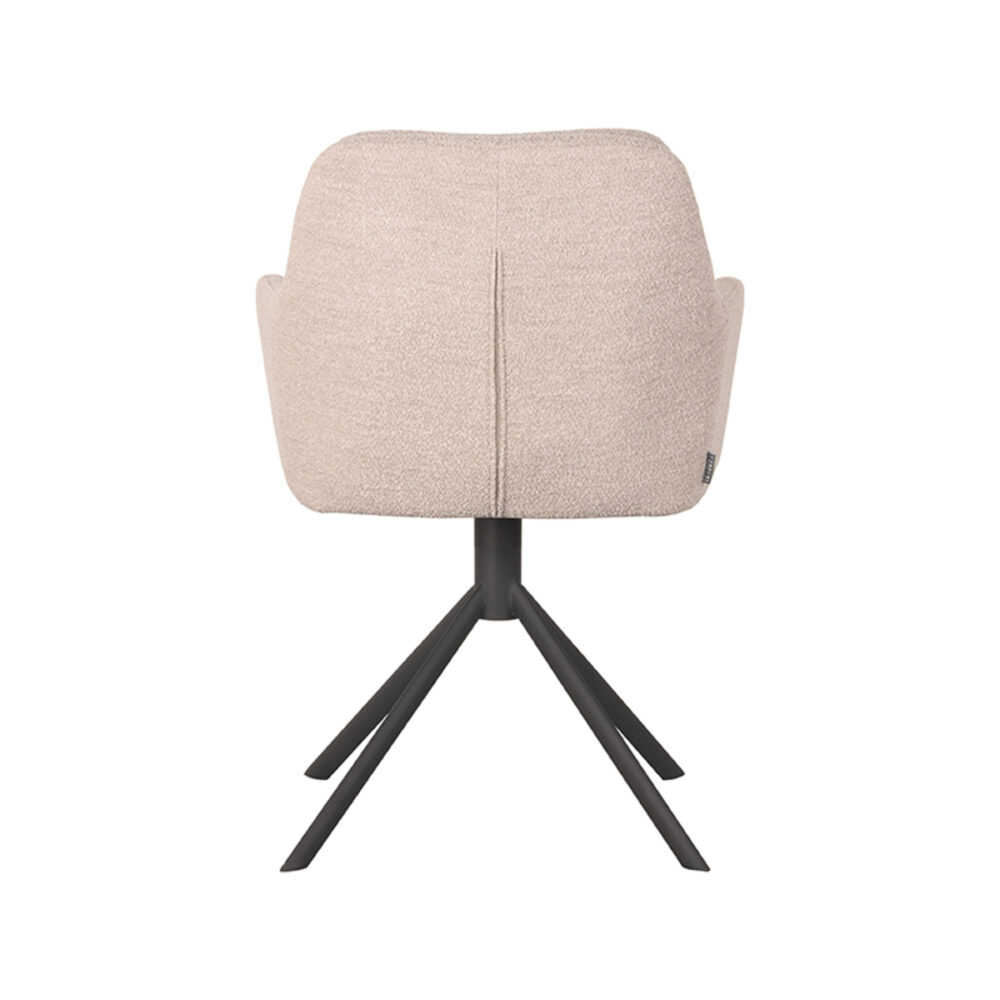 LABEL51 Eetkamerstoel Joy - Naturel - Boucle - Black Frame