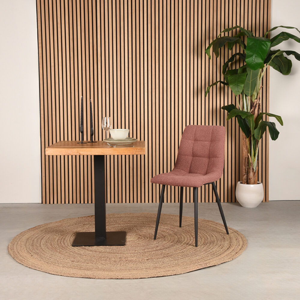 LABEL51 Eetkamerstoel Juul - Terra - Boucle - Black Frame